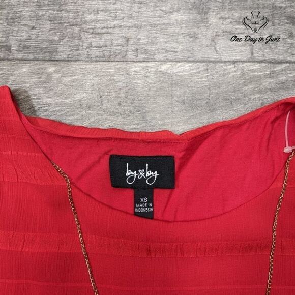 ByxBy Short Sleeve Cold Shoulder Top Size XS - Picture 2 of 5